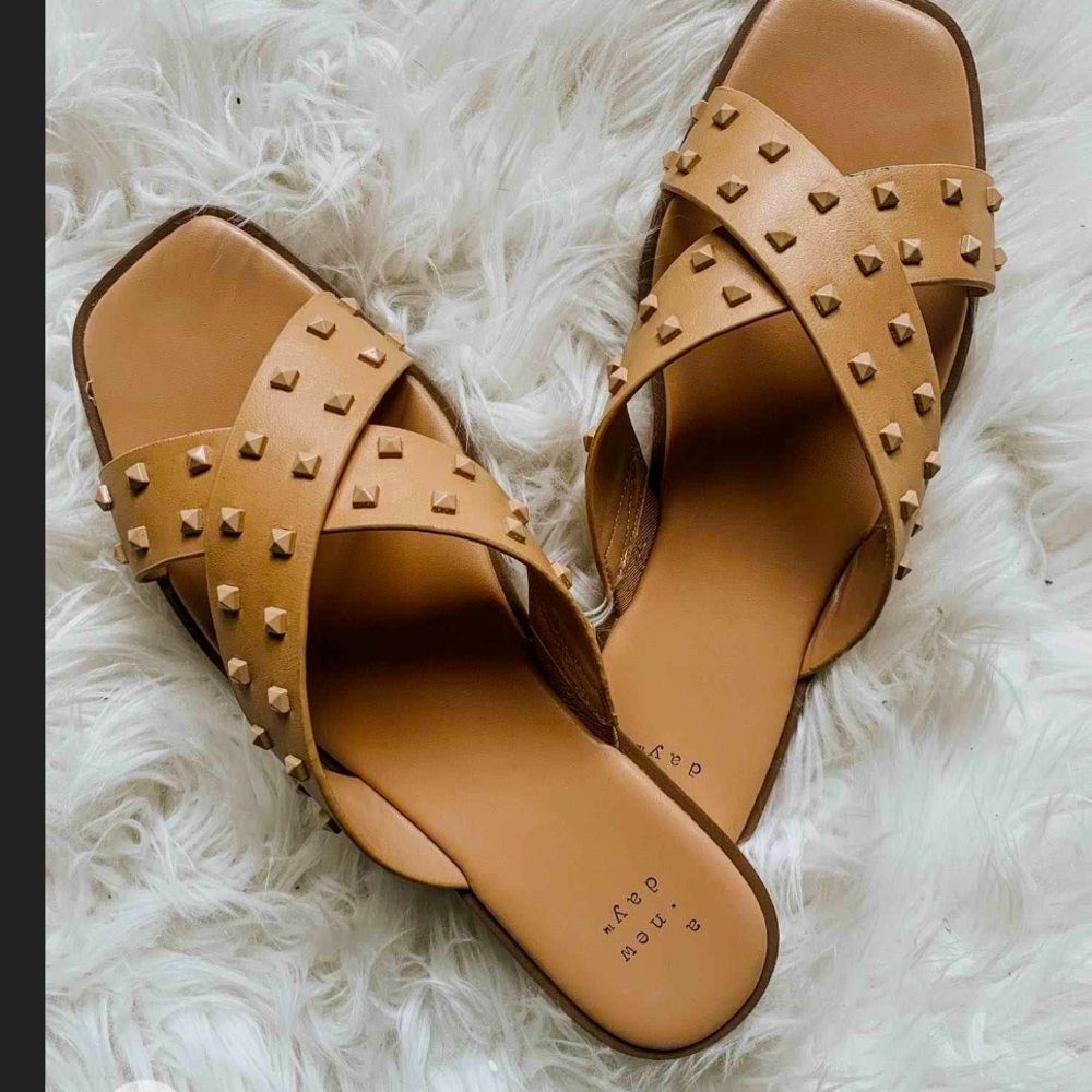 Tan Studded Sandal